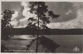 Björboholm. Aftonstämning över sjön Mjörn. Postgånget 26 augusti 194x. C.A. Träff 3537