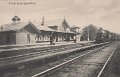 Floda Jernvägsstation. Postgånget 17 november 1911. Förlag Axel Johnsson, Floda. Import