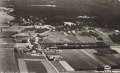 Flygfoto av Gråbo stationssamhälle. Odaterat. Bilden tagen 1934.  Förlag Hjällsnäs Foto, Gråbo. Ensamrätt A B Almquis Cöster. Hälsingborg. Ahrenbergsflyg