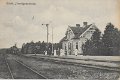 Sjövik. Järnvägsstationen. Postgånget 20 juli 1916. Svenska Litografiska