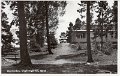 Lägerkyrkan, Ungdomsgården, Sjövik. Postgånget 8 juli 1954. Reprod. förbjuden. Foto-Carlsson, Göteborg