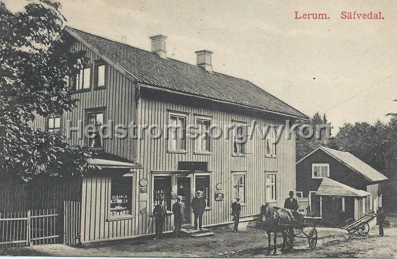 Lerum Safvedal. Postganget 25 september 1903. Forlag Carl Broback.jpeg - Lerum Säfvedal.Postgånget 25 september 1913.Förlag Carl Brobäck