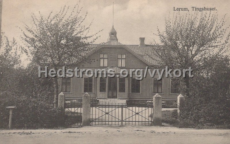 Lerum, Tingshuset. Postganget 7 december 1916.jpg - Lerum, Tingshuset.Postgånget 7 december 1916.