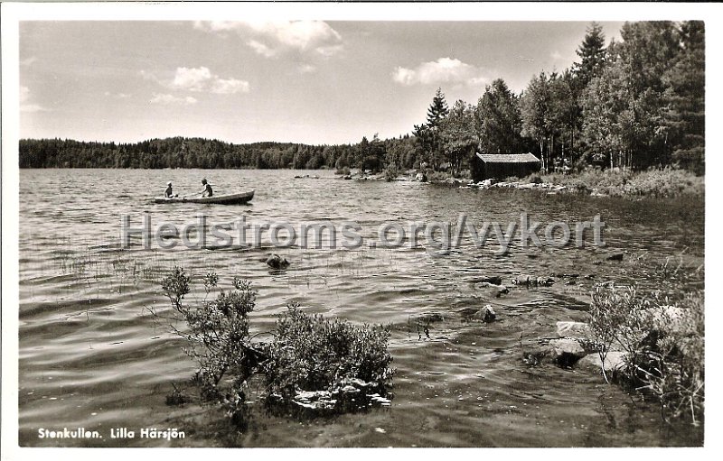 Stenkullen. Lilla Harsjon. Postganget 7 juli 1961. Foto-Carlsson, Goteborg.jpg - Stenkullen. Lilla Härsjön.Postgånget 7 jul 1961.Foto-Carlsson, Göteborg.