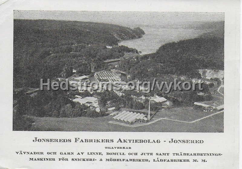 Jonsereds Fabrikers Aktiebolag - Jonsered. Postganget 18 oktober 1934.jpeg - Jonsereds Fabrikers Aktiebolag - Jonsered.Postgånget 18 oktober 1934.