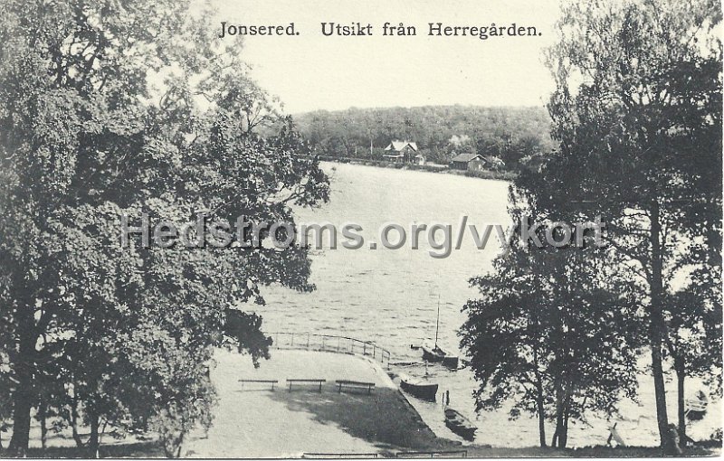 Jonsered. Utsikt fran Herregarden. Postganget 31 december 1906.jpeg - Jonsered. Utsikt från Herregården.Postgånget 31 december 1906.