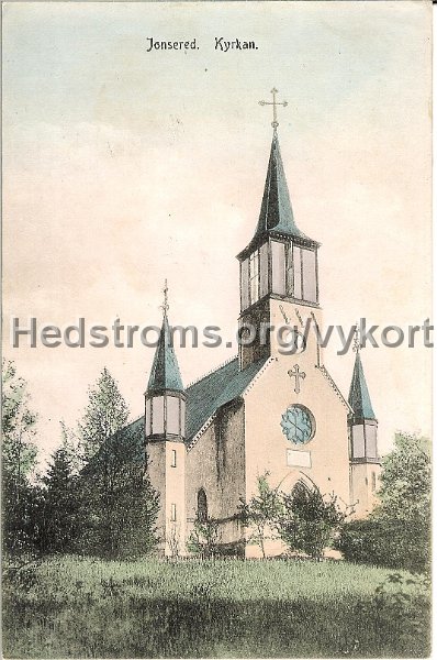 Jonsered. Kyrkan. Postganget 4mars 1903.jpg - Jonsered. Kyrkan.Postgånget 4mars 1903.