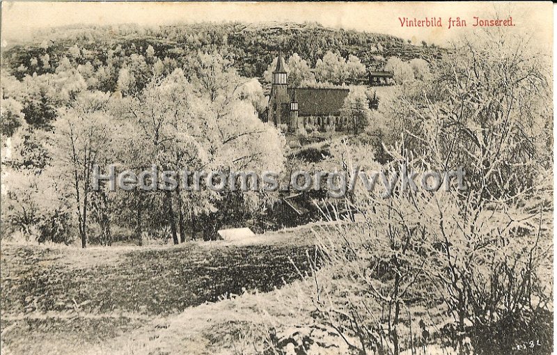 Vinterbild fran Jonsered. Postganget 21 december 1902.jpg - Vinterbild från Jonsered.Postgånget 21 december 1902.