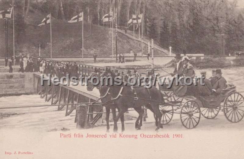 Parti fran Jonsered vid Konung Osarsbesok 1901. Odaterat. Imp. J. Portelius.jpg - Parti från Jonsered vid Konung Osarsbesök 1901.Odaterat.Imp. J. Portelius.