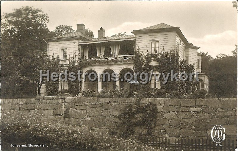 Jonsered. Bokedalen. Postganget 21 mars 1936. Forlag Jonsereds Handelsbod. 1654.jpg - Jonsered. Bokedalen.Postgånget 21 mars 1936.Förlag: Jonsereds Handelsbod. 1654.