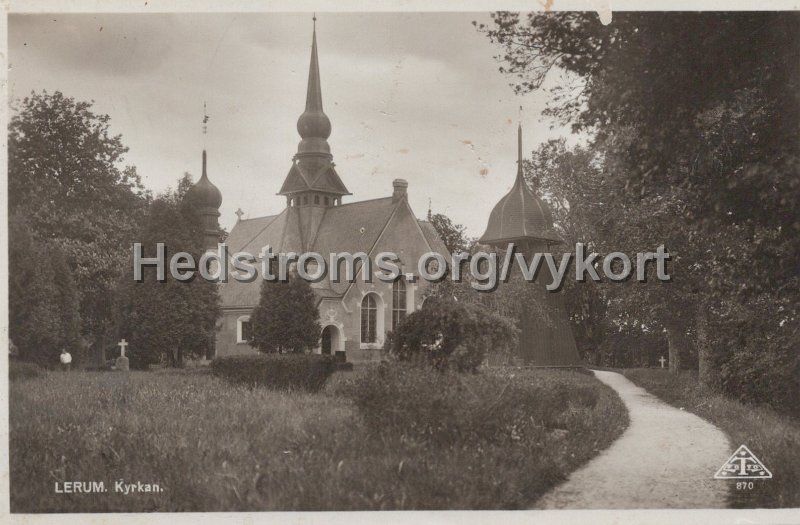 Lerum. Kyrkan. Odaterat. C.A. Traff 870.jpg - Lerum. Kyrkan.Odaterat.C.A. Träff 870.