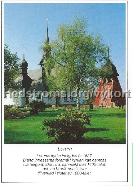 Lerums Kyrka. Postganget 15 maj 1991. Arne Eklund.jpeg - Lerums Kyrka.Postgånget 15 maj 1991.Arne Eklund.