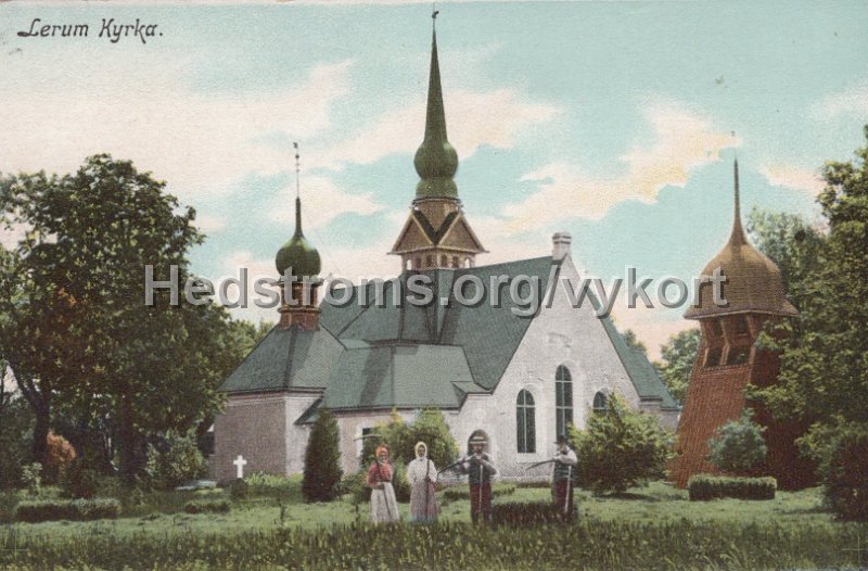 Lerum Kyrka. Odaterat. Axel Eliasson Komstforlag, Stockholm. No 3231.jpg - Lerum Kyrka.Odaterat.Axel Eliasson Konstförlag, Stockholm. No 3231.