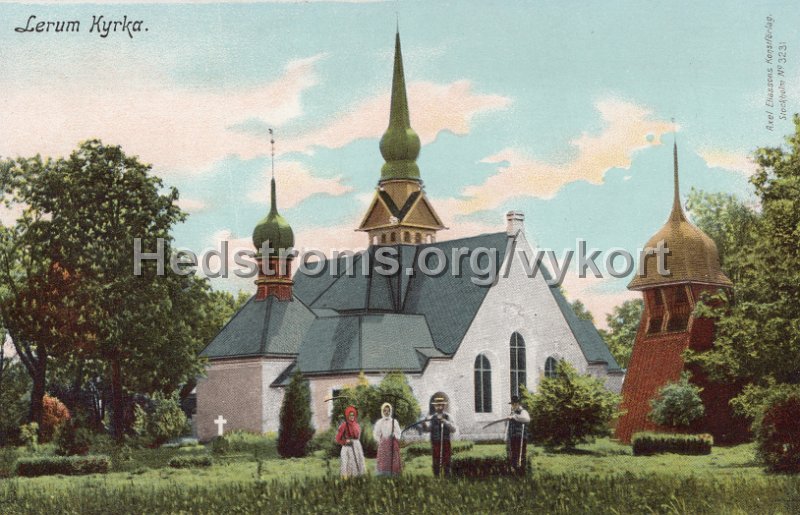 Lerum Kyrka. Odaterat. Axel Eliassons Konstforlag, Stockholm No 3231 (2).jpg - Lerum Kyrka.Odaterat.Axel Eliassons Konstförlag, Stockholm No 3231.