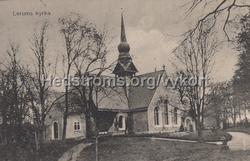 Lerums kyrka. Odaterat. Forlag Einar Erikson, Alingsas, Import.jpg - Lerums kyrka.Odaterat.Förlag: Einar Erikson, Alingsås, Import.