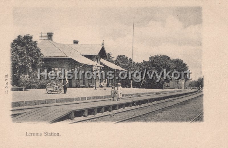 Lerums Station. Odaterat. D. No. 715.jpg - Lerums Station.Odaterat.D. No. 715.