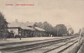 Lerum. Järnvägsstationen. Postgånget 20 augusti 1911