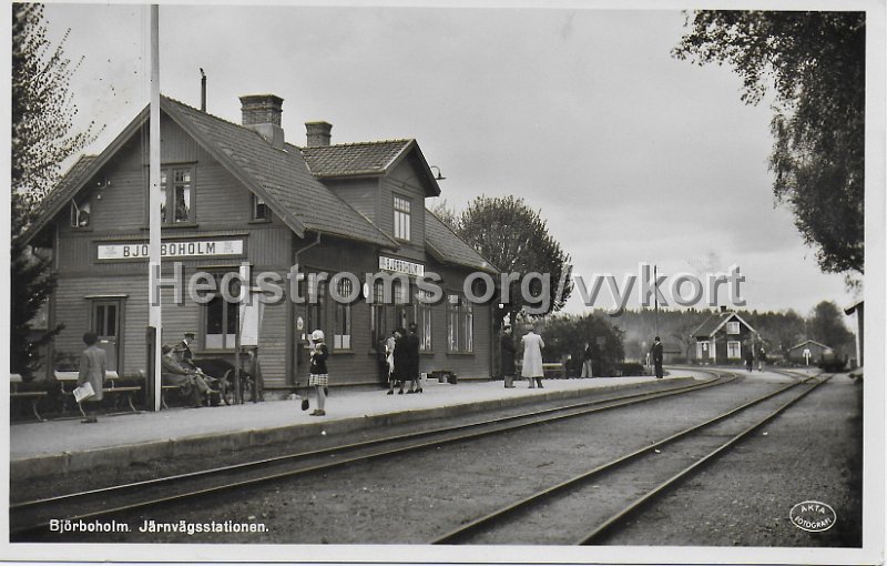 Bjorboholm Jarnvagsstationen. Odaterat. C.A. Traff.jpeg - Björboholm Järnvägsstationen.Odaterat.C.A. Träff.