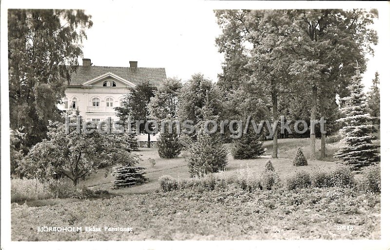 Bjorboholm Ekasa Pensionat. Postganget 16 juni 1942. Pressbyran 19248.jpg - Björboholm Ekåsa Pensionat.Postgånget 16 juni 1942.Pressbyrån 19248.