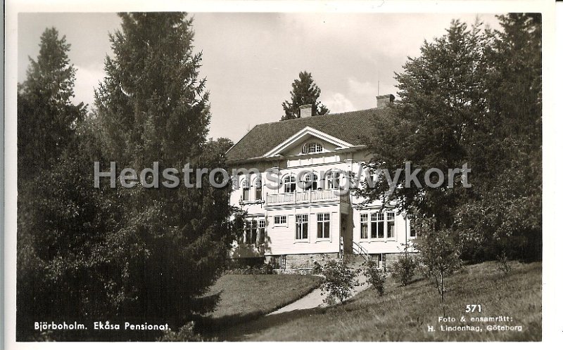 Bjorboholm. Ekasa Pensionat. Odaterat. Foto Ensamratt H. Lindenhag. Goteborg. 571.jpg - Björboholm. Ekåsa Pensionat.Odaterat.Foto & ensamrätt: H. Lindenhag. Göteborg. 571.