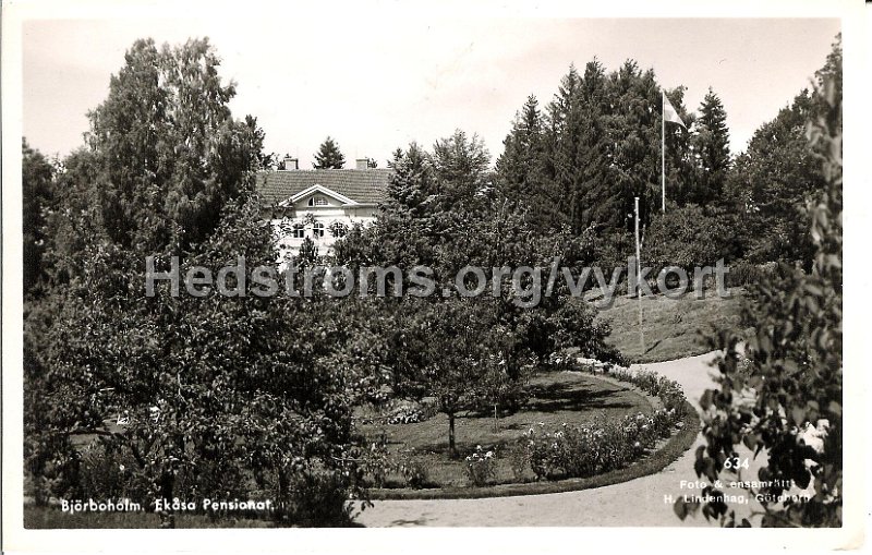 Bjorboholm. Ekasa Pensionat. Odaterat. Foto ensamratt H. Lindenhag, Goteborg. 634.jpg - Björboholm. Ekåsa Pensionat.Odaterat.Foto & ensamrätt: H. Lindenhag, Göteborg. 634.