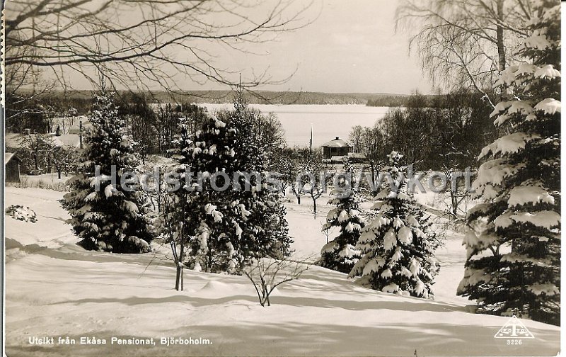 Utsikt fran Ekasa Pensionat, Bjorboholm. Odaterat.  C.A. Traff 3266.jpg - Utsikt från Ekåsa Pensionat, Björboholm.Odaterat.C.A. Träff 3266.