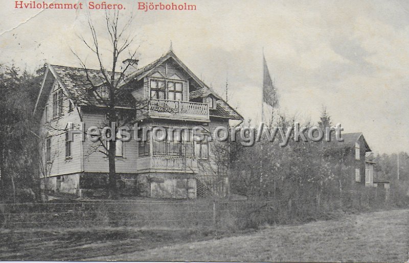 Hvilohemmet Sofiero. Bjorboholm. 16 maj 1911.jpeg - Hvilohemmet Sofiero.Björboholm.16 maj 1911.