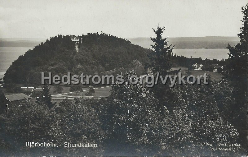 Bjorboholm. Strandkullen. Postganget.  246 juli 1934. Forlag Gust. Larson, Bjorboholm.jpeg - Björboholm. Strandkullen.Postgånget.246 juli 1934.Förlag: Gust. Larson, Björboholm.