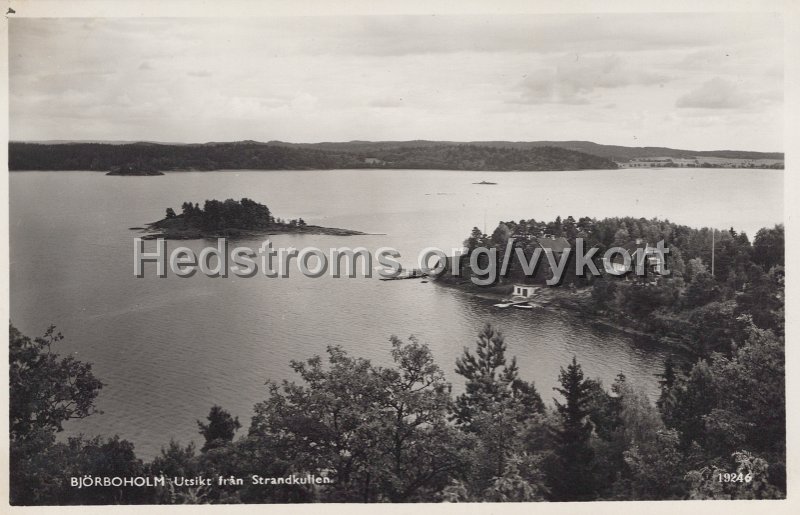 Bjorboholm. Utsikt fran Strandkulle. Odaterat. Pressbyran 19246.jpg - Björboholm. Utsikt från Strandkullen.Odaterat.Pressbyrån 19246.