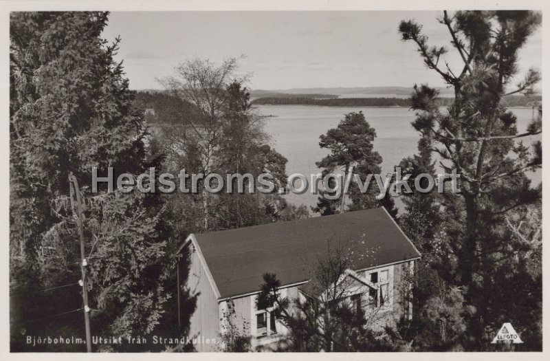 Bjorboholm. Utsikt fran Strandkullen. Odaterat. Forlag A B All-Foto, Goteborg.jpg - Björboholm. Utsikt från Strandkullen.Odaterat.Förlag: A/B All-Foto, Göteborg.