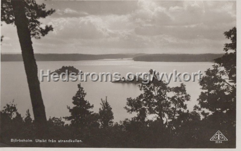 Bjorboholm. Utsikt fran strandkullen. Odaterat. C. A. Traff. 3534.jpg - Björboholm. Utsikt från strandkullen.Odaterat.C. A. Träff. 3534.