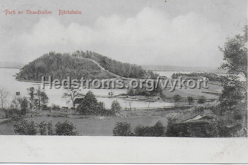 Parti av Strandkullen Bjorboholm. Daterat 28 oktober 1908.F P. Bjorboholm.jpeg - Parti av Strandkullen Björboholm.Daterat 28 oktober 1908.F P. Björboholm.