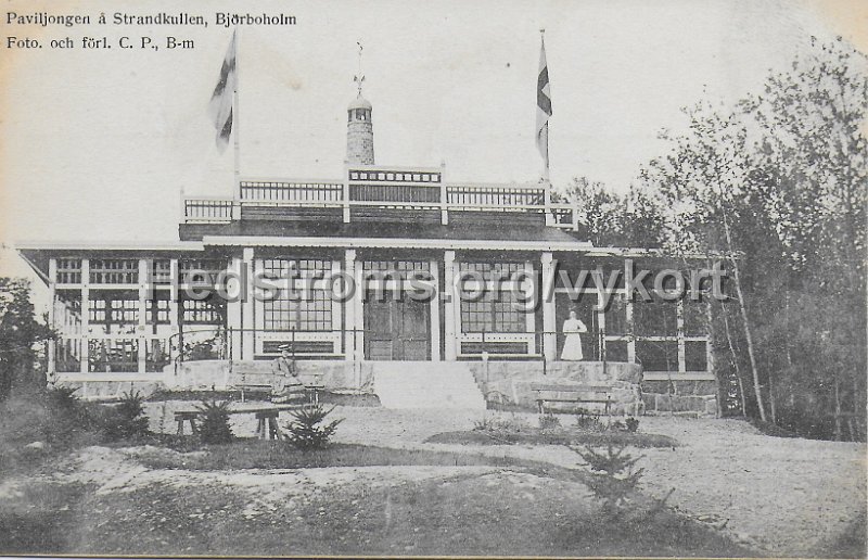 Paviljongen a Strandkullen, Bjorboholm. Odaterat. Foto. och forl. C. P., B-m.jpeg - Paviljongen å Strandkullen, Björboholm.Odaterat.Foto. och förl. C. P., B-m.