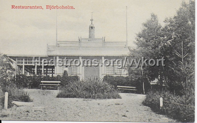 Restauranten, Bjorboholm. Odaterat. J.E. Lindquists Vykortsforlag, Bjorboholm.jpeg - Restauranten, Björboholm.Odaterat.J.E. Lindquists Vykortsförlag, Björboholm.