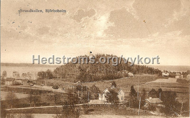 Strandkullen, Bjorboholm. Postganget 5 augusti 1914.jpg - Strandkullen, Björboholm.Postgånget 5 augusti 1914.