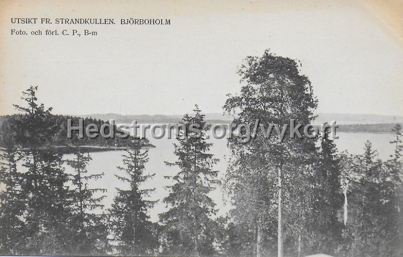 Utsikt fran Strandkullen. Bjrorboholm. Odaterat. Foto. och forl. C. P., B-m.jpeg - Utsikt från Strandkullen. Björboholm.Odaterat.Foto. och förl. C. P., B-m.