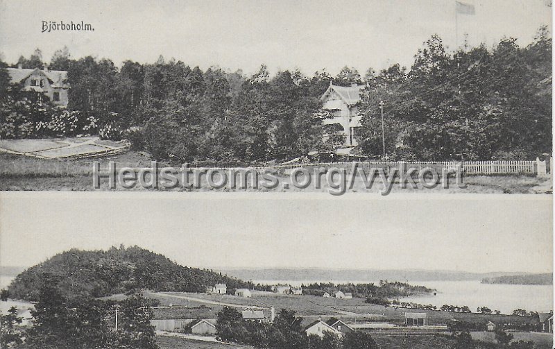 Bjorboholm. Postganget 12 augusti 1905.jpeg - Björboholm.Postgånget 12 augusti 1905.