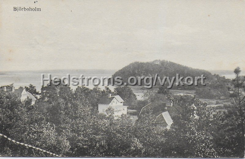 Bjorboholm. Postganget 20 september 1913. Foto. Forlag Olga Rinman, Goteborg.jpeg - Björboholm.Postgånget 20 september 1913.Foto & Förlag: Olga Rinman, Göteborg.