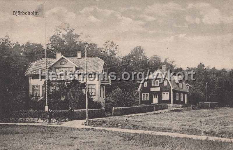 Bjorboholm. Postganget 23 juli 1915. Harry Lindbohms forlag, Goteborg.jpg - Björboholm.Postgånget 23 juli 1915.Harry Lindbohms förlag, Göteborg.