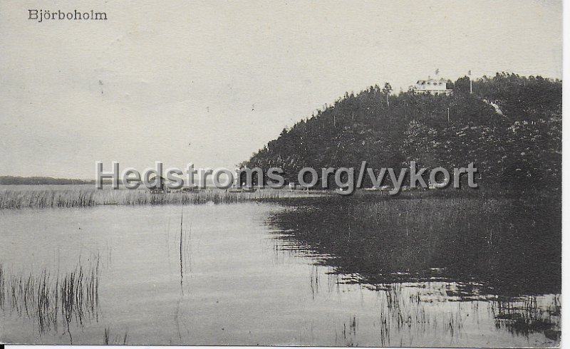 Bjorboholm. Postganget 6 juli 1914. Foto. Forlag Olga Rinman, Goteborg.jpeg - Björboholm.Postgånget 6 juli 1914.Foto & Förlag: Olga Rinman, Göteborg.