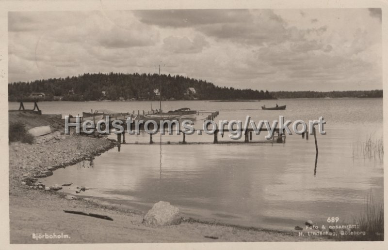 Bjorboholm. Postganget13 juli 1958. Foto ensamratt H. Lindenhag, Goteborg.jpg - Björboholm.Postgånget13 juli 1958.Foto & ensamrätt: H. Lindenhag, Göteborg.