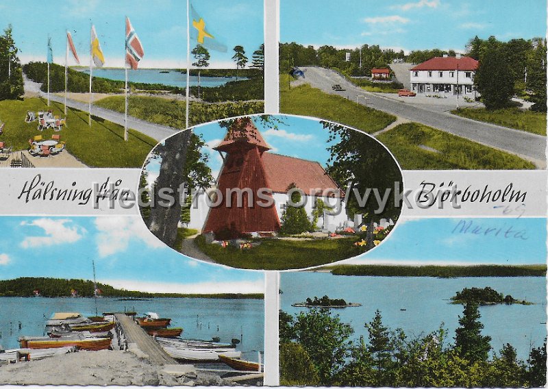 Halsning fran Bjorboholm. Postganget 12 augusti 1969. Forlag ensamratt H. Lindenhag, Gotreborg - n r S210.jpeg - Hälsning från Björboholm.Postgånget 12 augusti 1969.Förlag & ensamrätt: H. Lindenhag, Göteborg - n r S210.
