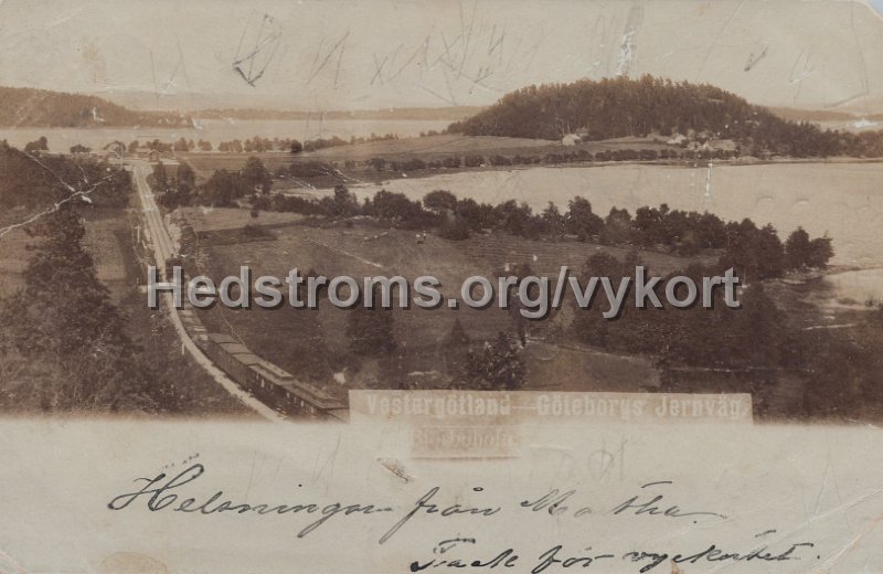 Vestergotland  - Goteborg Jernvag, Bjorboholm. Postganget 25 sepember 1901.jpg - Vestergötland  - Göteborg Jernväg, Björboholm.Postgånget 25 september 1901.