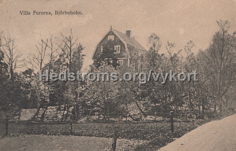 Villa Furorna, Bjorboholm. Postganget 5 januari 1926. Foto. Th. Ekman.jpg - Villa Furorna, Björboholm.Postgånget 5 januari 1926.Foto. Th. Ekman.