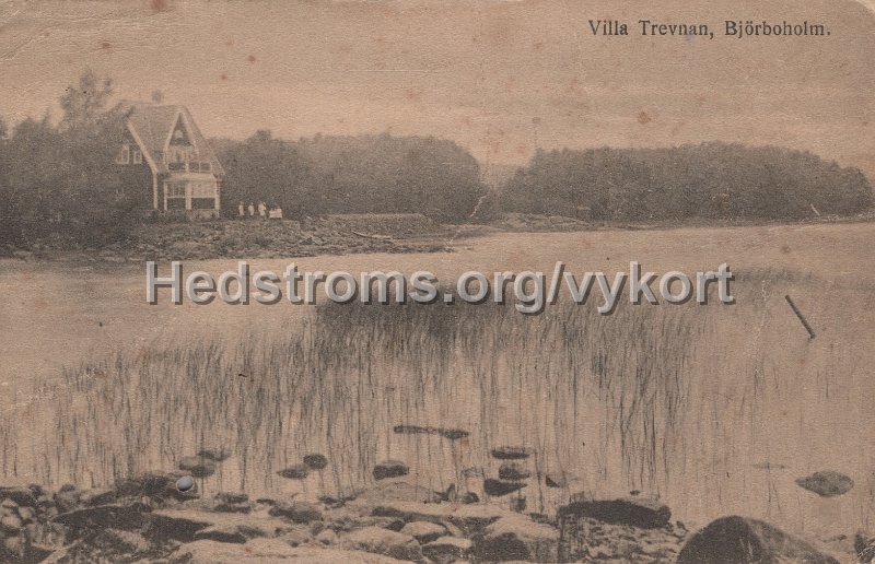 Villa Trevnan, Bjorboholm. Postganget 10 juli 1927.jpg - Villa Trevnan, Björboholm.Postgånget 10 juli 1927.
