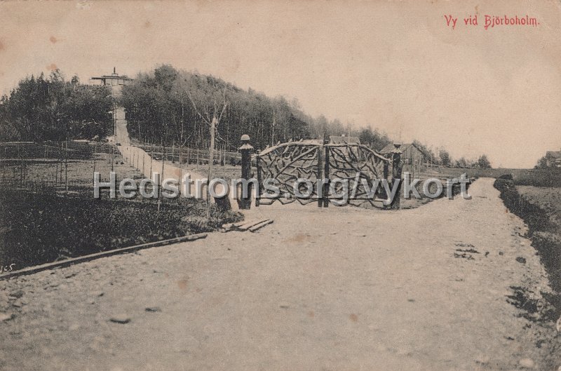 Vy fran Bjorboholm. Postganget 19 juli 1907.jpg - Vy från Björboholm.Postgånget 19 juli 1907.