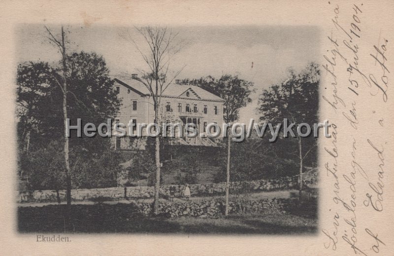 Ekudden. Postganget 15 juli 1904..jpg - Ekudden.Postgånget 15 juli 1904.