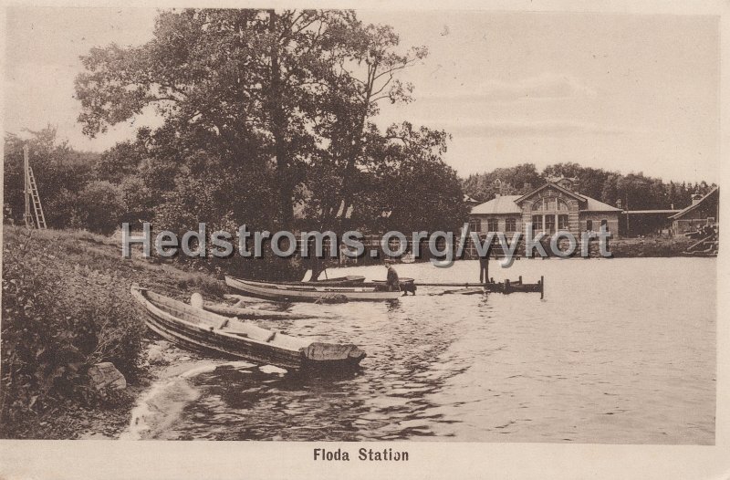 Floda Station. Postganget 6 augusti 1921. Calegi Vykortslager 512.jpg - Floda Station.Postgånget 6 augusti 1921.Calegi Vykortslager 512.