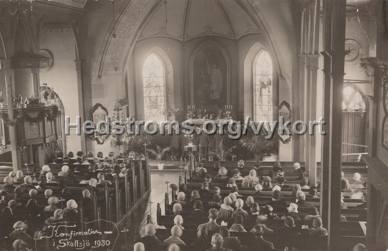 Konfirmation i Skallsjo 1930. Ej postganget.jpg - Konfirmation i Skallsjö 1930.Ej postgånget.