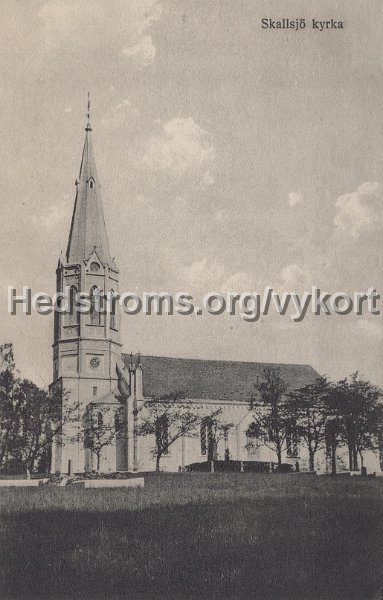 Skallsjo kyrka. Odaterat. Forlag Einar Erikson, Alingsas. Import.jpg - Skallsjö kyrka.Odaterat.Förlag: Einar Erikson, Alingsås. Import.